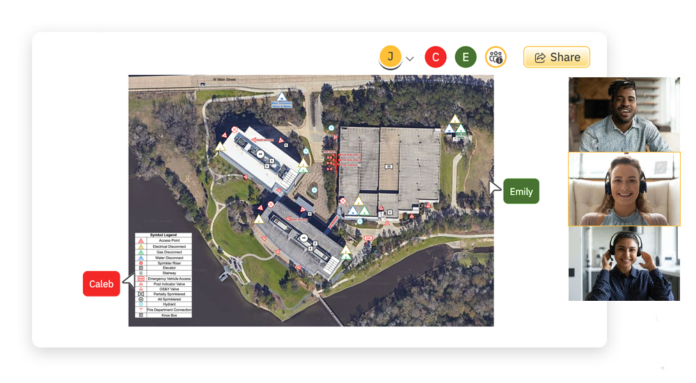 Collaborate on fire pre-plans
