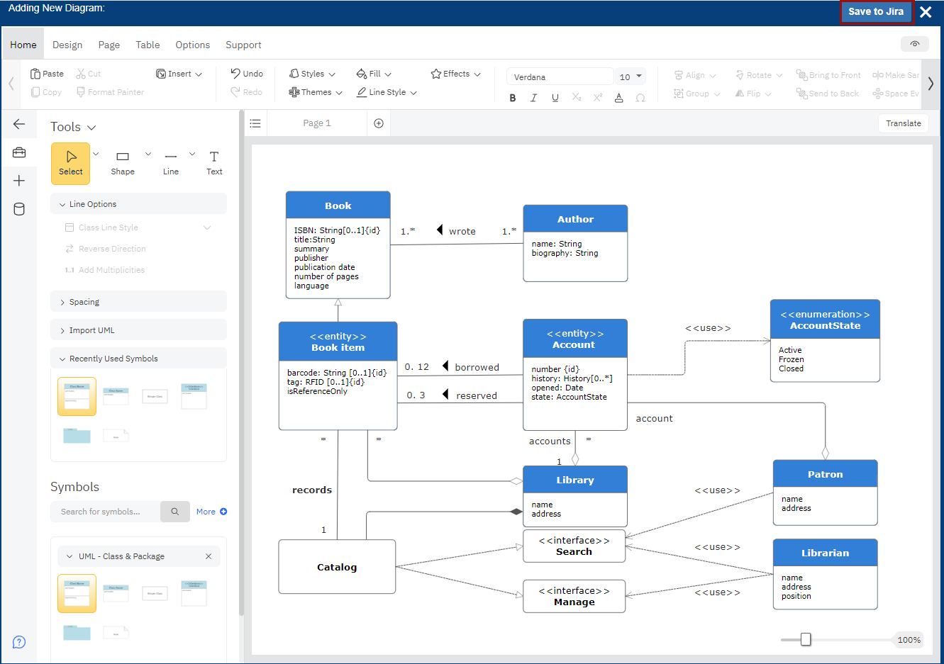 Save SmartDraw diagram into a Jira issue