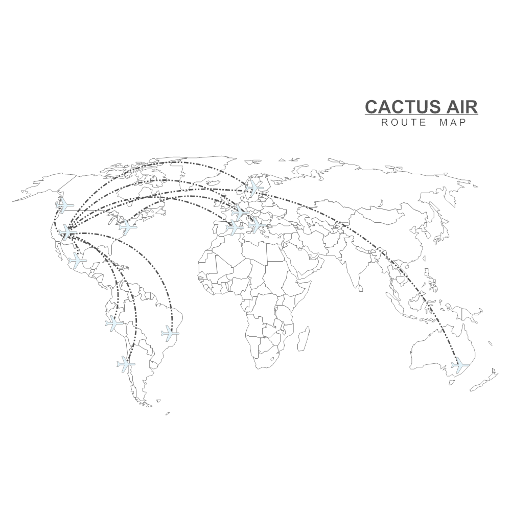 Example Image: Airline Route Map