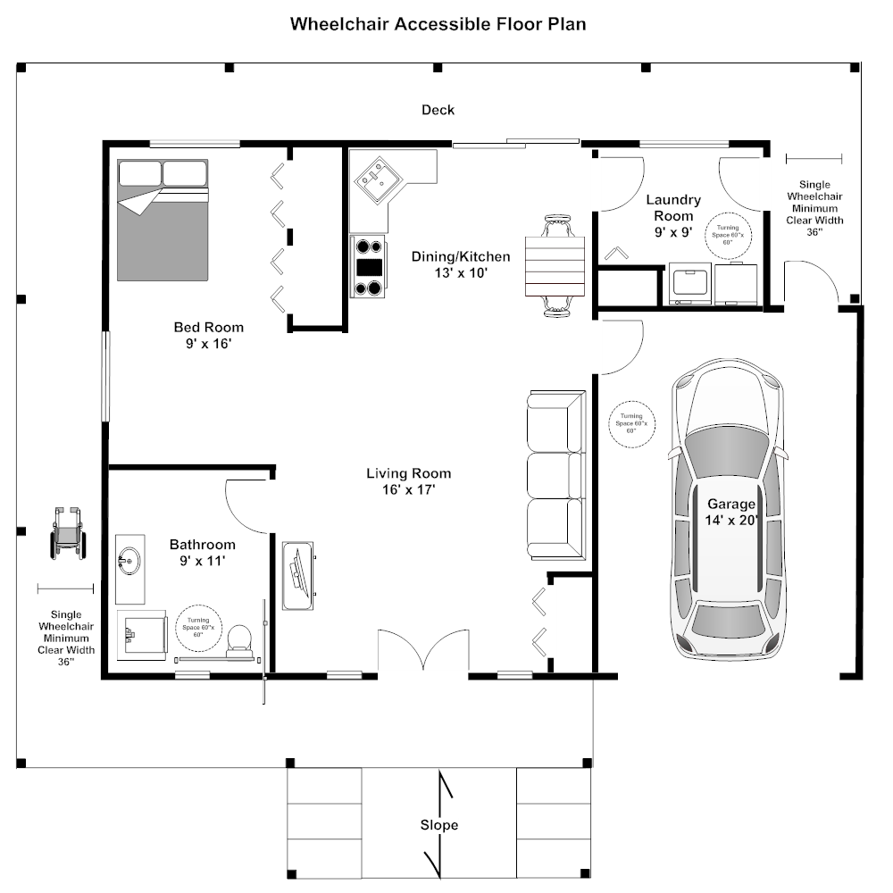 Example Image: Wheelchair Accessible Floor Plan